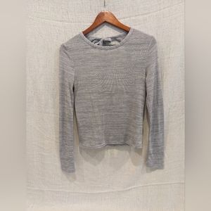 H&M light blue/grey backless knit shirt